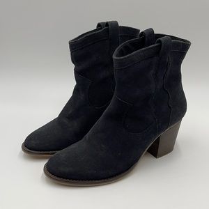 Steve Madden Black Suede Ankle Boots